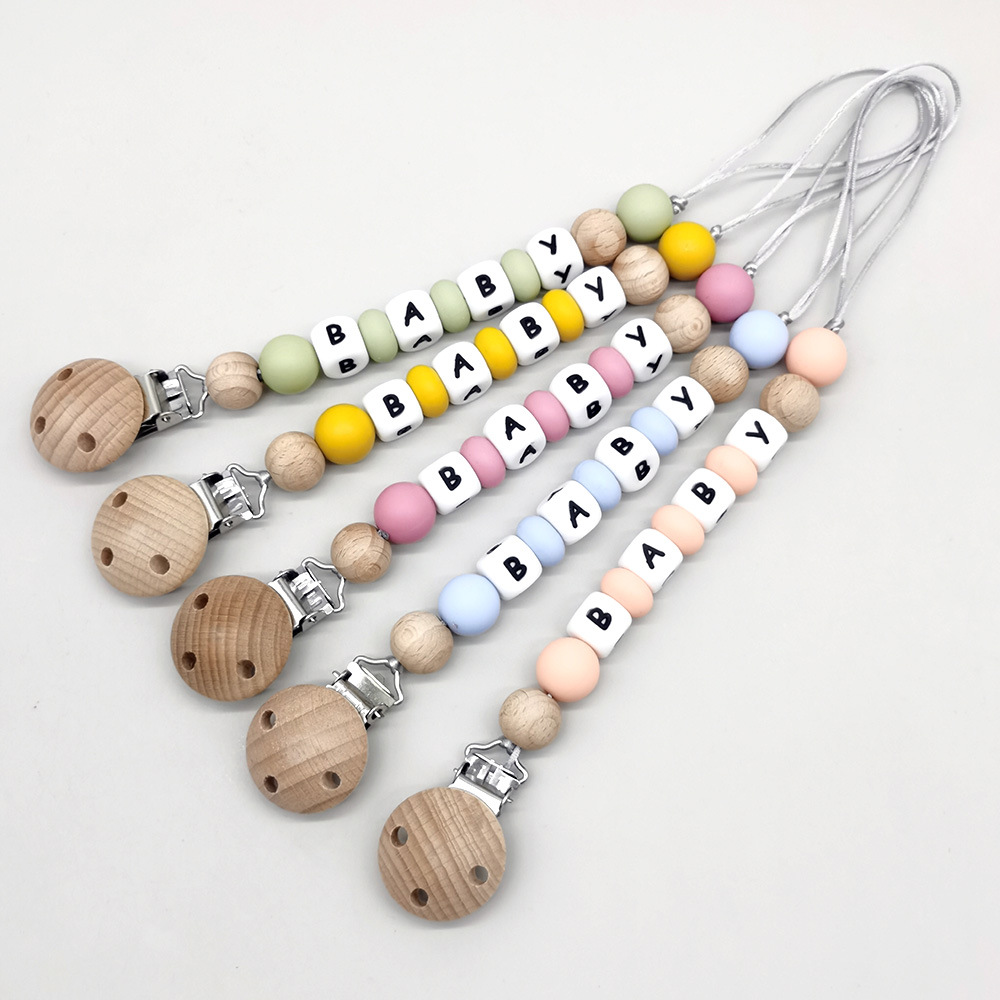 Baby Products Toys - Klipsy do smoczków z imieniem, łańcuszki