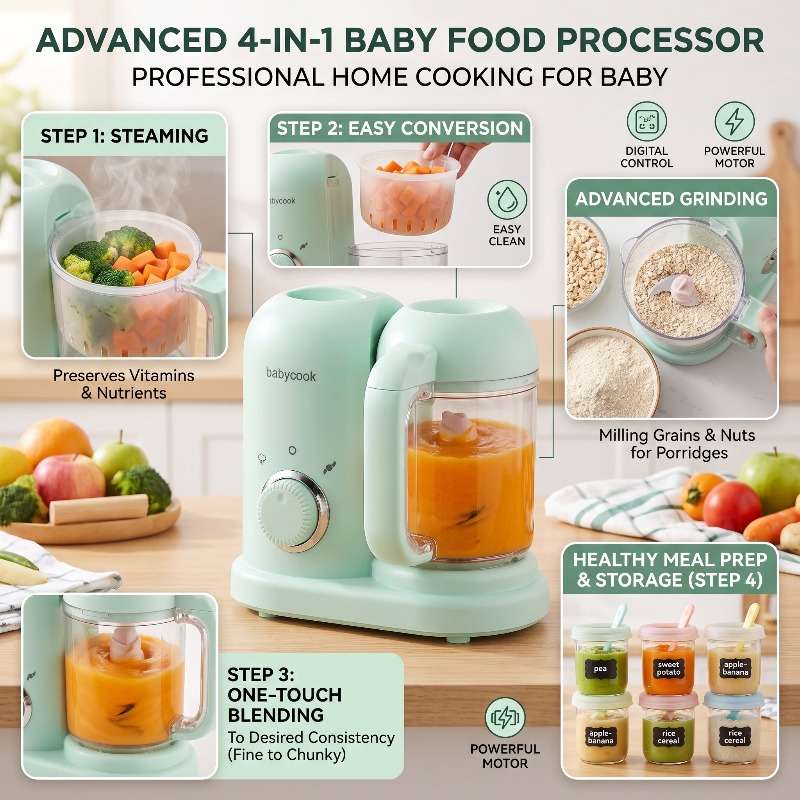 Baby Food Maker Blender - Wielofunkcyjny, precyzyjny rozdrabniacz do żywności dla